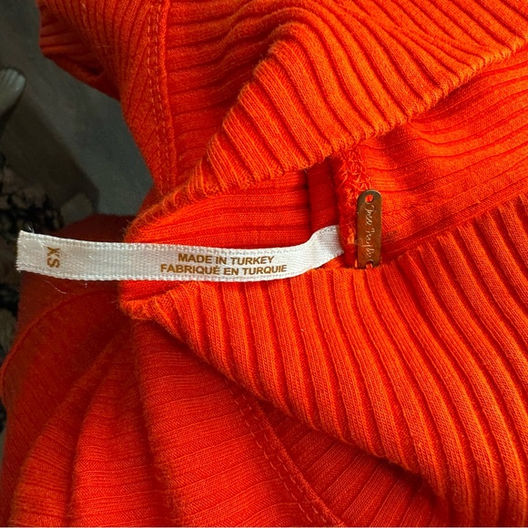 Free People Red Lala Cropped Top xs - Picture 7 of 10